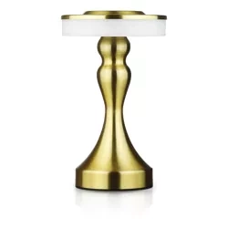 Tischlampe mit integriertem Akku | Nachtlicht mit drei Leuchtfarben | Stimmungsvolle Lampe für Hotel, Restaurant | HJA14-A-GOLD