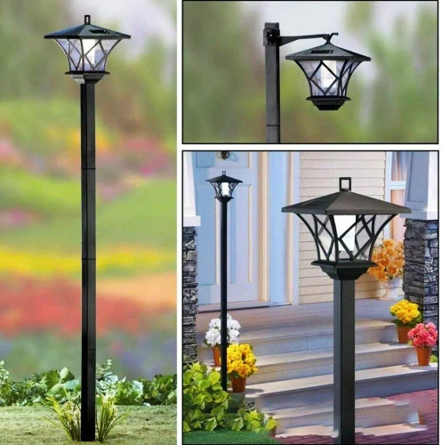Gartenlaterne, Säule, Solarlampe | 150cm, 600mAh | Solarlampe - Gartenlaterne TYD-H1.5M