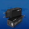 GaN | 65-W-Schnellladegerät mit USB- und USB-C PD 3.0-Anschlüssen 