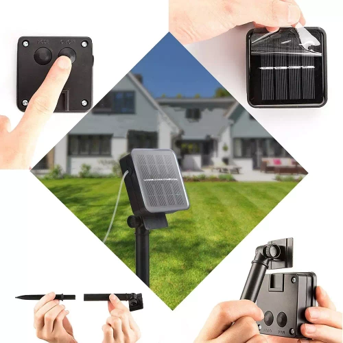 Solar-Gartenlichterkette LED | 6 Meter, 40 LED-Lampen | SDC-S40LED-6M
