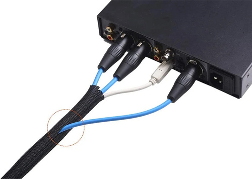 Nylon-Kabelschlauch, Kabel-Organizer, Schutzummantelung | 3 Meter | Ø 32 mm | SCS-032MM-3M