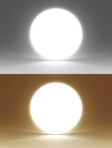 Schwarze, runde LED-Deckenleuchte 24W | Flimmerfreies Aufbaupanel | RLB-C30W-B