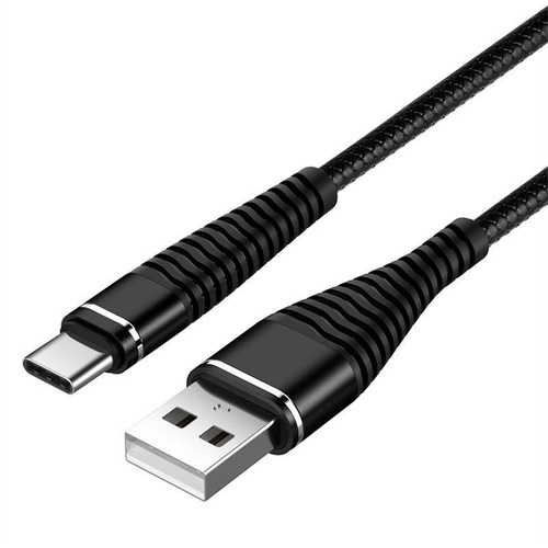 Typ-C 1M | Spiralkabel USB zum Aufladen des Telefons | Quick Charge 3.0 2.4A | AM32