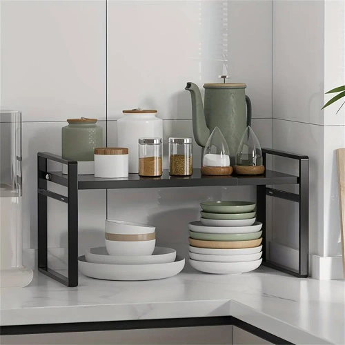 Badezimmer-Kosmetikregal | Metall-Küchenständer | Gewürzständer | Freistehendes Regal | MSK-L50CM-B