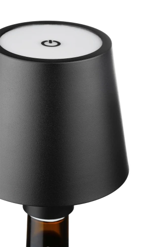 LED-Tischleuchte mit integriertem Akku | für Flaschenmontage | schwarz | HJA45-BLACK