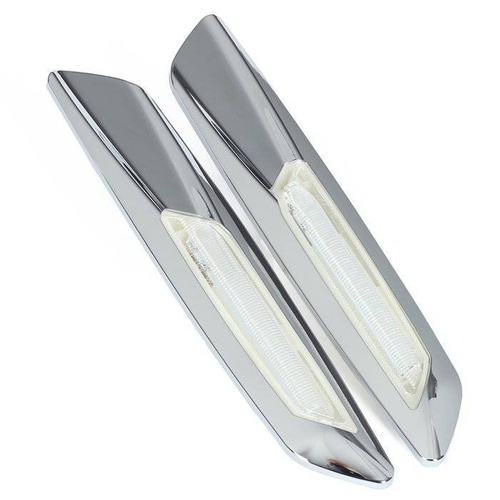 LED-Seitenblinker | klare Linse, Chromgehäuse | statisch | BMW E90 E91 E92 E93, E60 E61, F10, E81 E82 E87 E88 | PLCBD003B