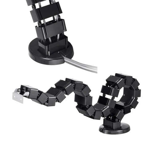Kabel- und Drahtabdeckung 1,3m | Vertikaler Kabelkanal | Schwarz | QN-1501