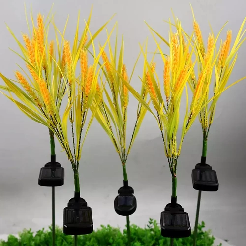 Solarblume | Solar-LED-Gartenlaterne Weizen | 73 cm, 600 mAh | FLD-44-GELB