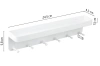 Metallischer Schlüsselhalter mit Regal | Weißer Kleiderhaken | Hakenleiste | ZW-J26-WHITE