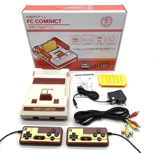Retro Konsole FC Compact Vintage | 132 Spiele 8-Bit | RS35