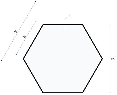 LED-Pendelleuchte | 80 W | Voll-Hexagon | Aluminium | CCD flimmerfrei | Ø 80x6 cm | LPL-003