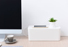 Kabel-Organizer BOX mit Handyhalterung | Behälter für Steckdosenleisten und Kabel | JB2318-Weiß