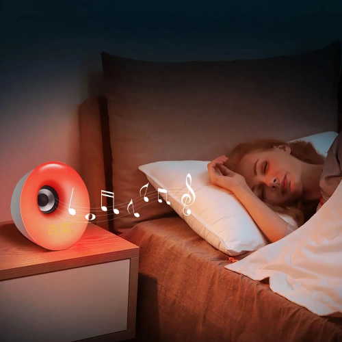 Wecker mit LED-Lampe | Nachtlicht mit Sonnenaufgangssimulation | Radiowecker | MCAC-01