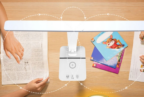 LED-Schreibtischleuchte mit Induktionsladegerät | weiß | WD-F05-WHITE