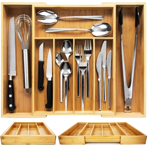 Ausklappbarer Bambusbesteck-Organizer | RSD-768