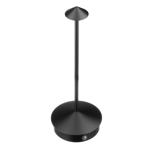 Tischlampe mit eingebautem Akku | Nachtlicht mit drei Leuchtfarben | Stimmungsvolle Lampe für Hotel, Restaurant | HJA32-BLACK