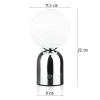 Elegante Tischleuchte mit einstellbarer Farbe und Lichtintensität | Berührungsempfindliche Nachtlampe mit eingebautem Akku | YG-D031-SILVER