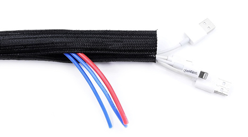 Nylon-Kabelschlauch und Kabel-Organizer, Abdeckung | 3 Meter | ⌀32mm | SCS-032MM-3M