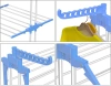 Wäschetrockner | Vertikaler Kleiderständer | Horizontaler Wäschetrockner | TW-116-BLUE