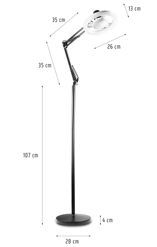 Kosmetik LED-Schminklampe | 24W | 3 Lichtfarben | US-EU-Adapter | ML-930+US-EU