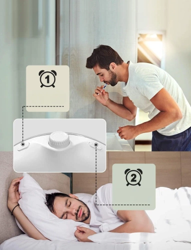 LED-Wecker mit Lichtfunktion | Sonnenaufgangssimulation, Nachtlicht, FM-Radio | WRSL22