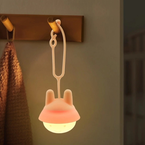 Silikon LED Nachtlicht Hase | Tragbare Kinderlampe 9 Lichtfarben | JL-502
