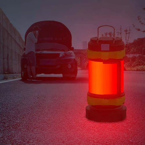 LED-Campinglampe mit Powerbank-Funktion, Outdoor-Taschenlampe | 800 lm, 3.700 mAh, bis zu 20 h Laufzeit, 6 Leuchtmodi, rotes Licht, IPX4 | HC-260