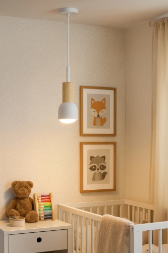 Pendelleuchte im skandinavischen Design mit Holzelement | E27 Fassung, geeignet für Wohnzimmer und Schlafzimmer | weiß | YG-XD002C-W