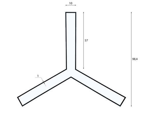 LED-Pendelleuchte | 40 W | Y-Form | Aluminium | CCD flimmerfrei | Ø 120x10x6 cm | LPL-001