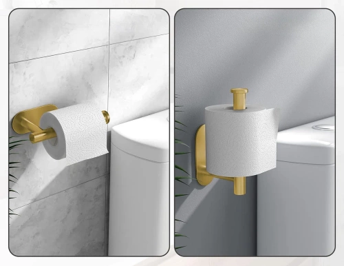 Goldener Papierclip | Selbstklebender Toilettenpapierhalter | JZU-304-GOLD