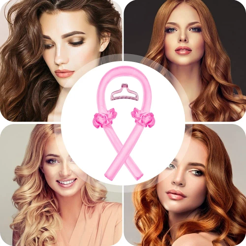 Lockenwickler ohne Hitze | Lockenstab | Wellenformer-Set | SD-13-PINK