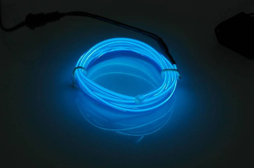 EL-Draht Set | 5 m | blau | mit separatem 12 V Inverter