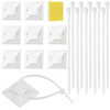 Set 10 Stück Kabel- und Drahtorganizer | Kabelbinder und Schaumbandbasis | Weiß | KZ-D06-20MM