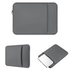 Laptop-Schutzhülle aus Neopren | für 15,6 Zoll Laptops, zusätzliche Tasche | grau | BR02