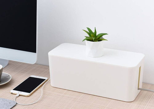 Kabel-Organizer Box | Größe L, Aufbewahrungsbox für Steckdosenleisten und Kabel | BOX | CB-L