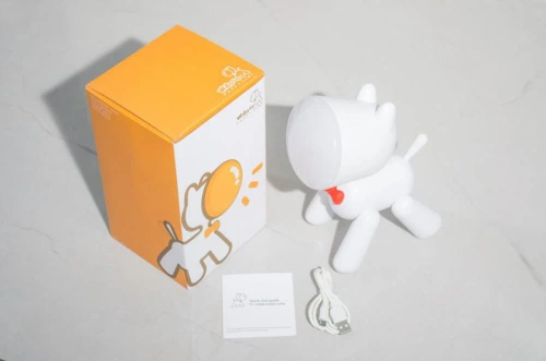LED-Tischleuchte in Hundeform mit Helligkeitsregelung und USB-Akku | Waggy Puppy | YG-TD104-W