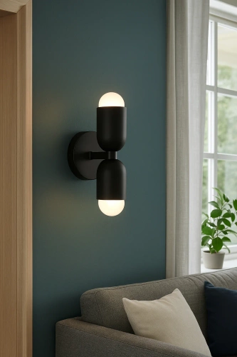 LED-Wandleuchte E27 | Design-Kinkiet für Wohnzimmer oder Schlafzimmer | YG-W008-B+B