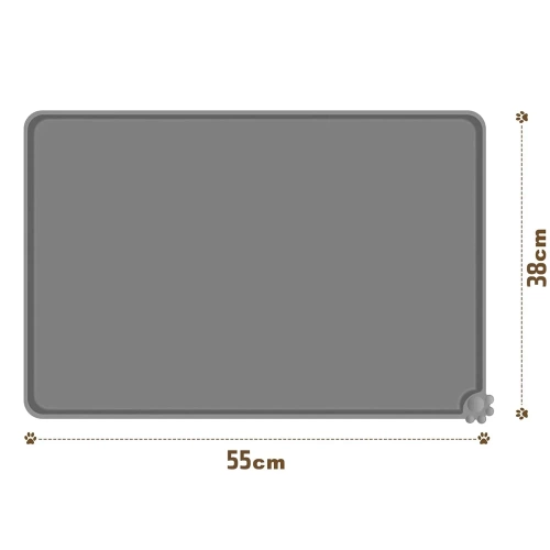 Futternapf-Unterlage | XL, wasserdichte Silikonmatte für Hunde und Katzen | MLG-5538