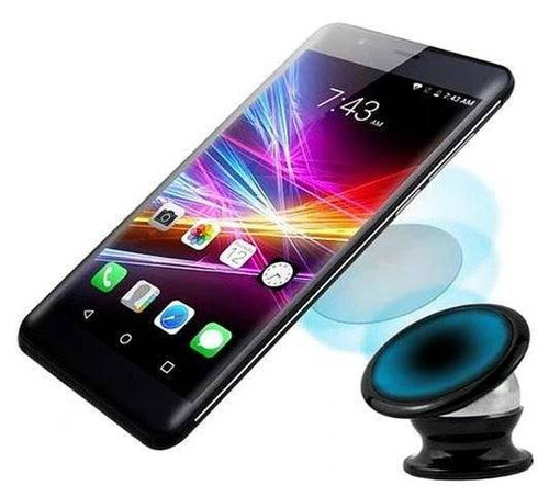 Magnetische Aluminium-Halterung für Smartphone / Tablet / Navigation | schwarz | M047-Black
