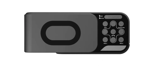 FM-Radio mit Wecker und kabellosem Ladegerät | Multifunktionswecker mit Bluetooth | WD-500-BK