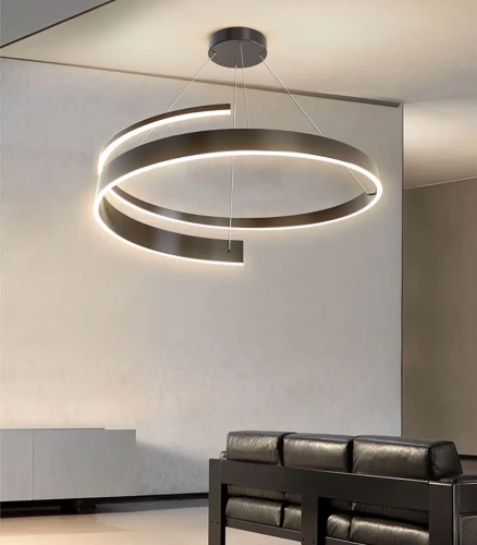 Moderne Hängelampe 60 cm | Spiral LED Lampe 80W | RLO-60CM-80W-B