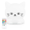 LED-Nachtlicht Katze | tragbare Kinderleuchte mit 9 Lichtfarben | USB-aufladbar | JL-228