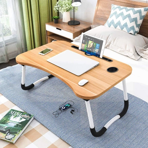 Laptopunterlage | Klappbarer Frühstückstisch | Betttablett | LFD-6040-WOOD