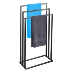 Handtuchhalter, dreifach | 45 cm | schwarz | TRF-450-BLACK