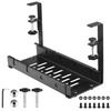 Verstellbarer Kabel-Organizer für Schreibtischunterbau 29-53 cm | Korb, Führung, Halterung | Schwarz | CWT-O3