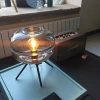 Stilvolle Nachttischlampe mit Glaslampenschirm | Moderne Glas-Tischlampe | BH-233-TS