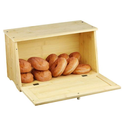 Brotkasten aus Bambus | Aufbewahrungsbox für Brot, Brötchen und Lebensmittel | FC-B209