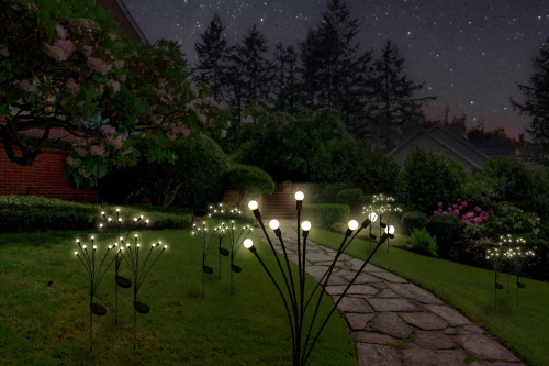 Solar-Gartenlampe LED-Kugeln | 73cm, 600mAh | FLD-01-W