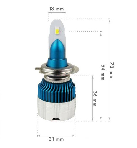 H7 LED Scheinwerferlampen Mi2 FLIP CSP 56W | 2 Stück