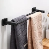 Handtuchhalter | Wandhalterung für das Badezimmer | Badezimmerstange | MJR-60CM-2-SCHWARZ